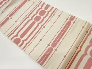 抽象横段模様織出し名古屋帯